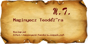 Maginyecz Teodóra névjegykártya